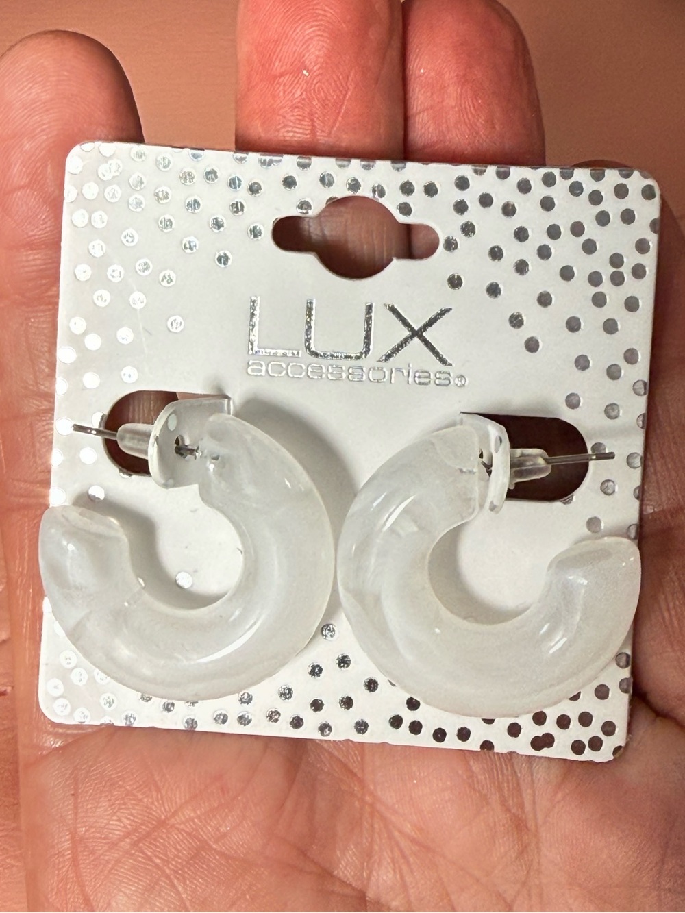 Lux Clear Chunky lucite Hoop Earrings